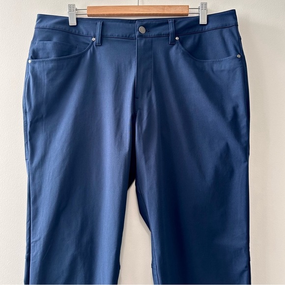 Lululemon ABC Classic-Fit 5 Pocket Pant Navy Blue Warpstreme Sz 36 NWOT - Picture 12 of 14